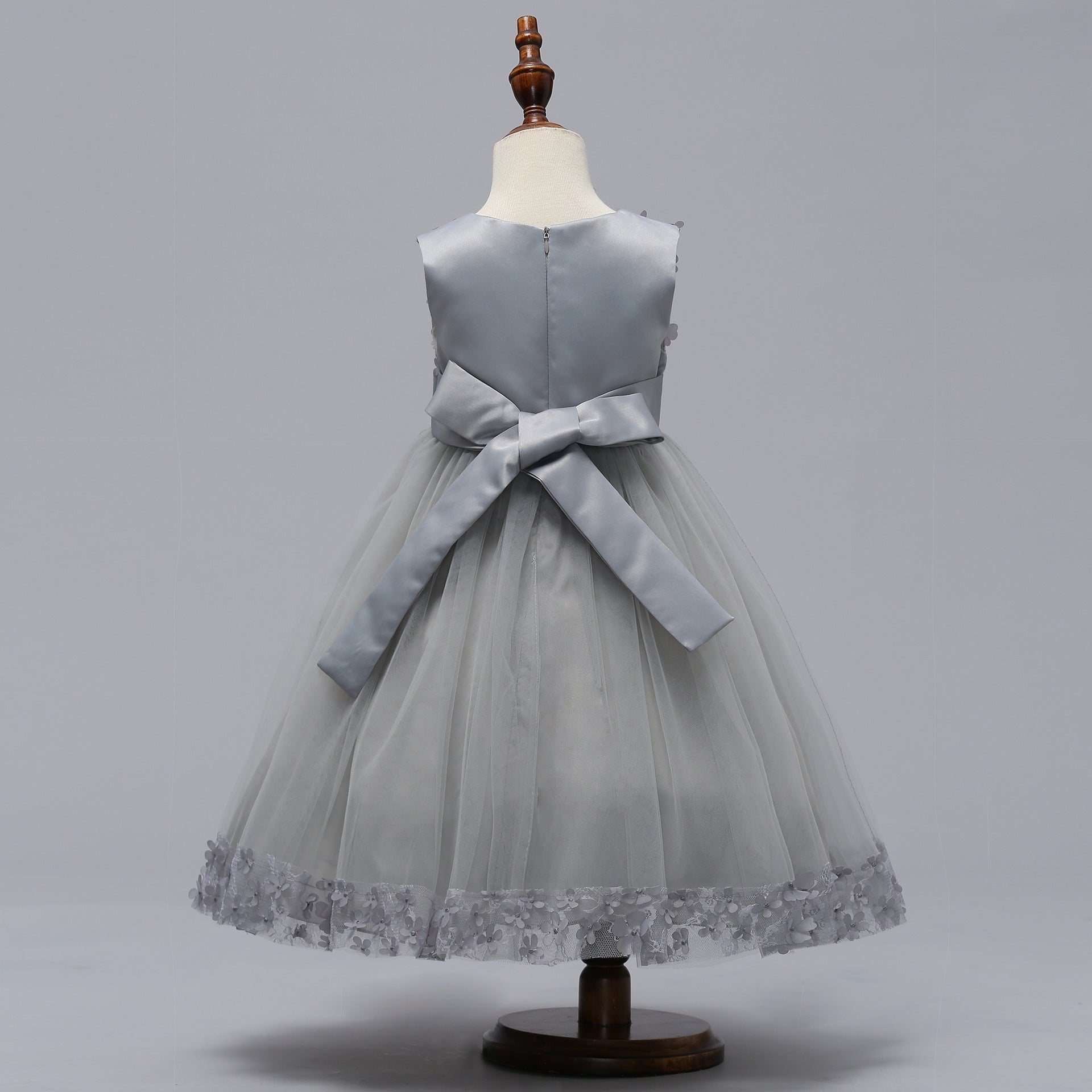 A-Line Mesh Flower Girl Dress – Cute Knee-Length Party Outfit for Kids