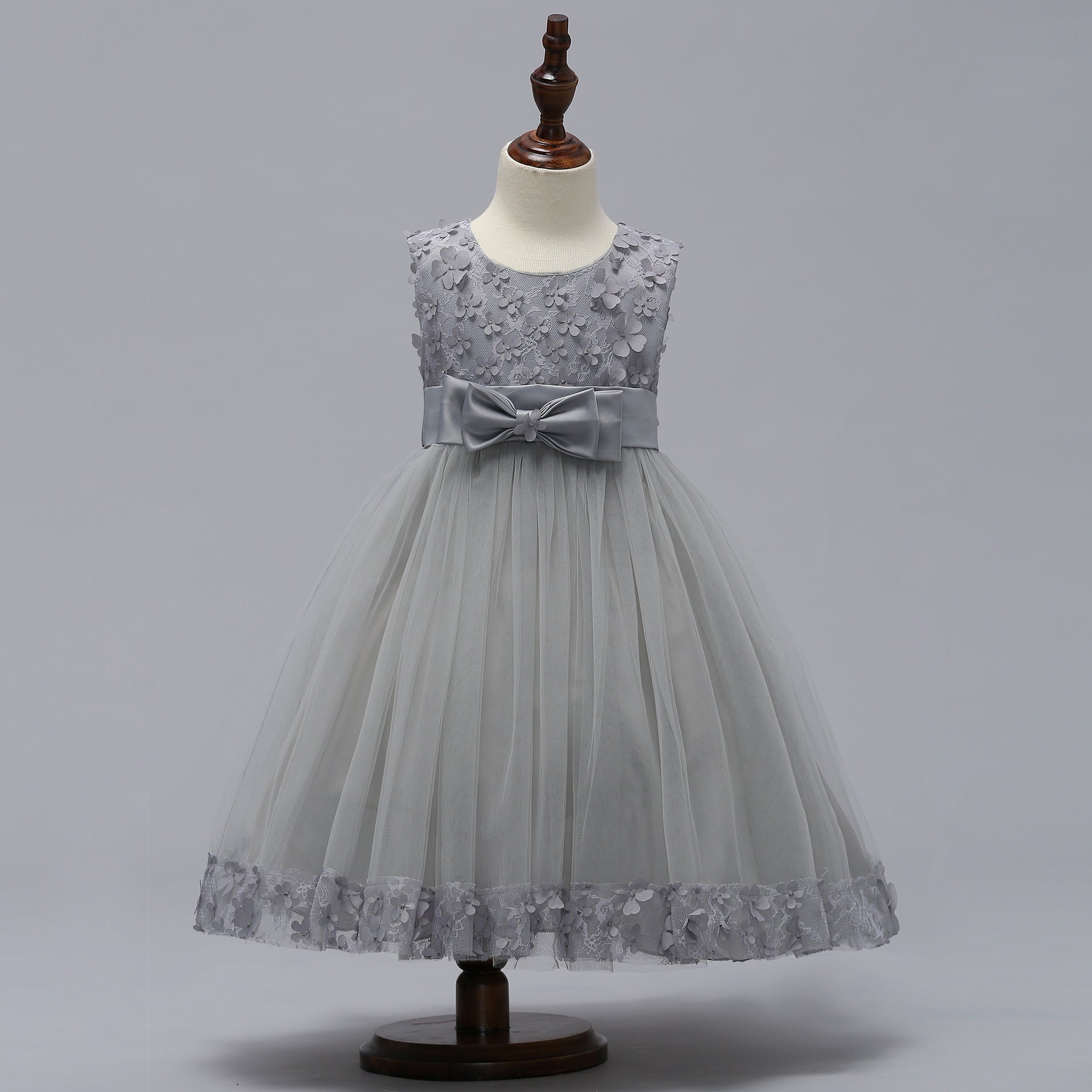 Frocklet A-Line Mesh Flower Girl Dress – Cute Knee-Length Party Outfit for Kids 5