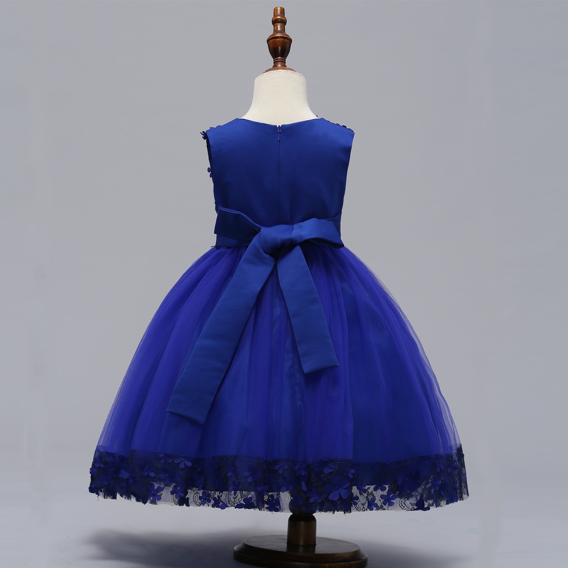 A-Line Mesh Flower Girl Dress – Cute Knee-Length Party Outfit for Kids