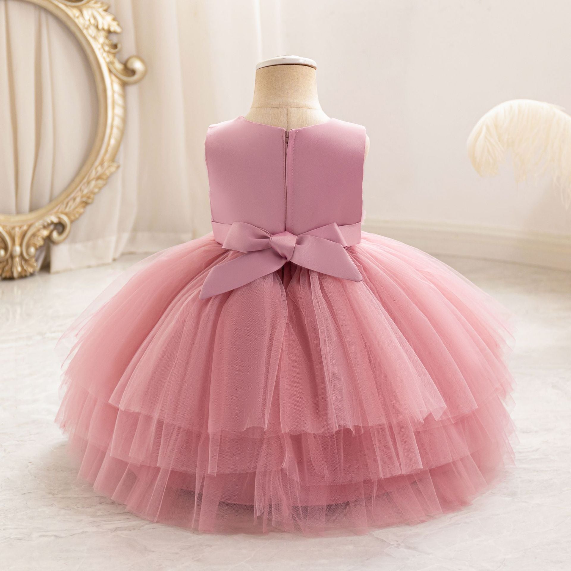 Cute Puffy Mesh Princess Dress for Little Girls – Ball Gown Party & Flower Girl Attire