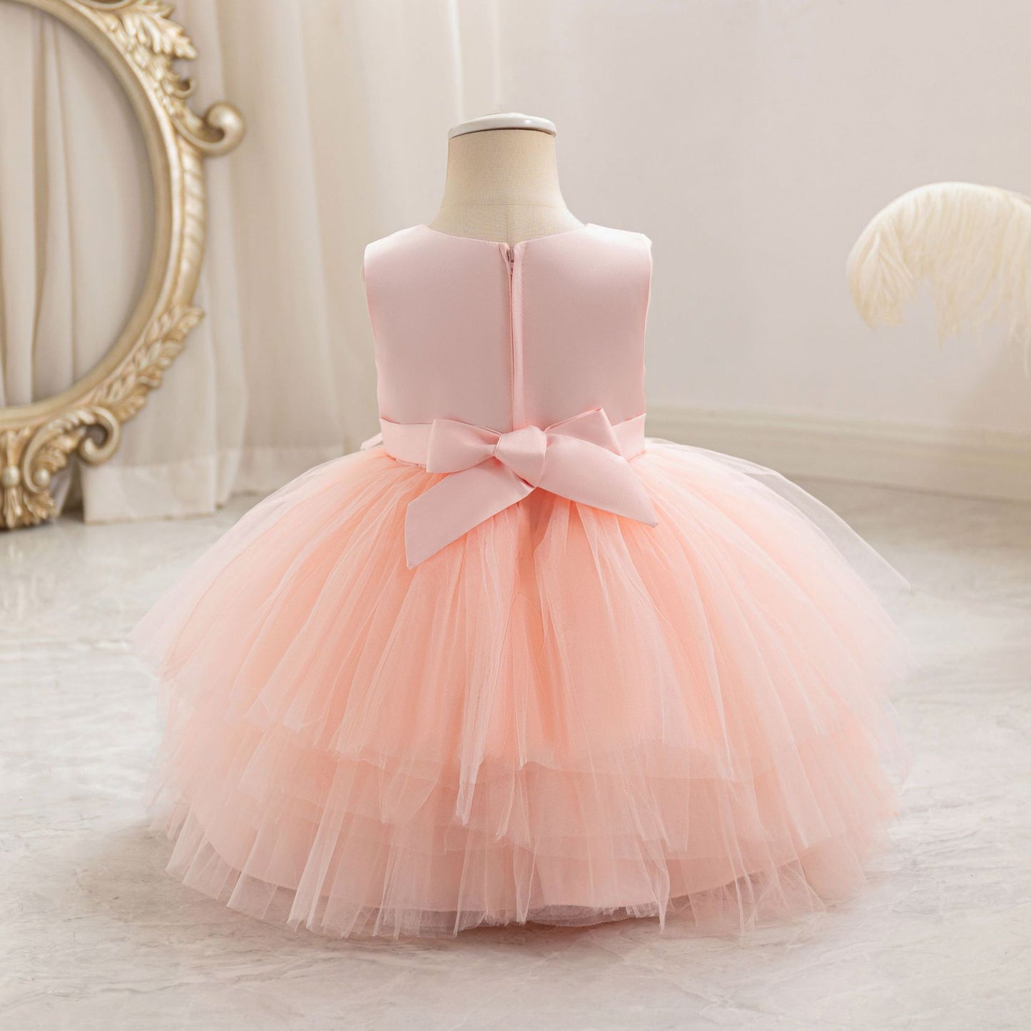 Cute Puffy Mesh Princess Dress for Little Girls – Ball Gown Party & Flower Girl Attire