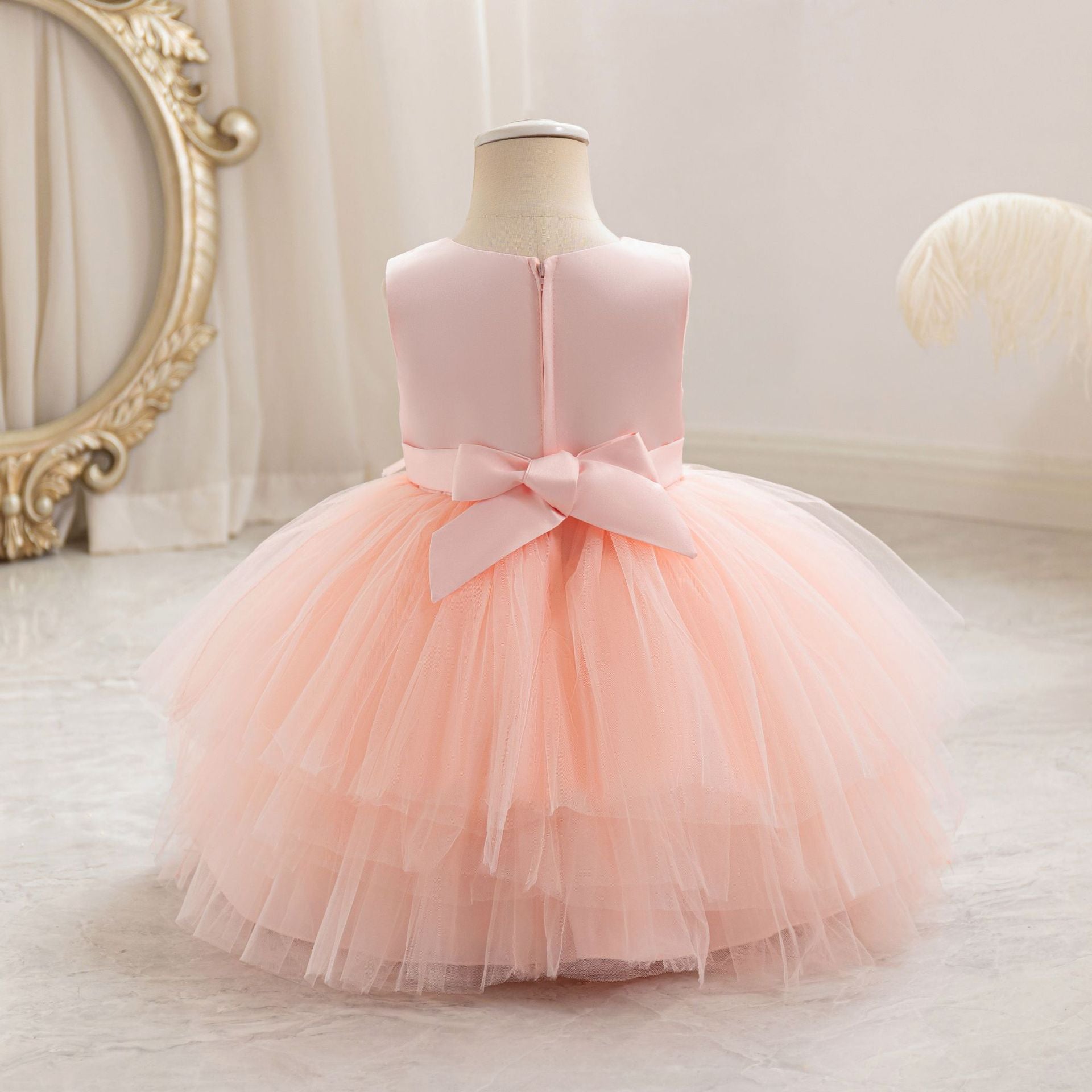 Cute Puffy Mesh Princess Dress for Little Girls – Ball Gown Party & Flower Girl Attire
