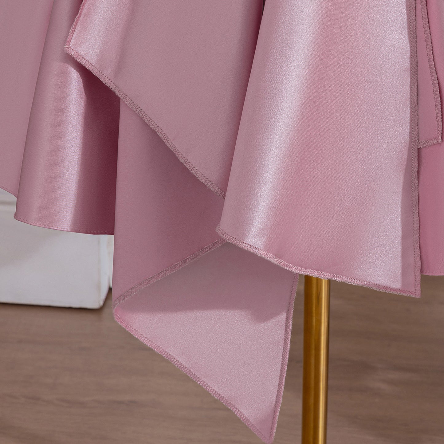 Cute Satin Off-Shoulder Bowknot Princess Dress for Girls, Tea Length