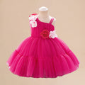 Cute Off Shoulder Flower Girl Tulle Dress for Baby Girls