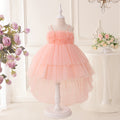 Cute Off Shoulder High-Low Tulle Party Dress for Girls
