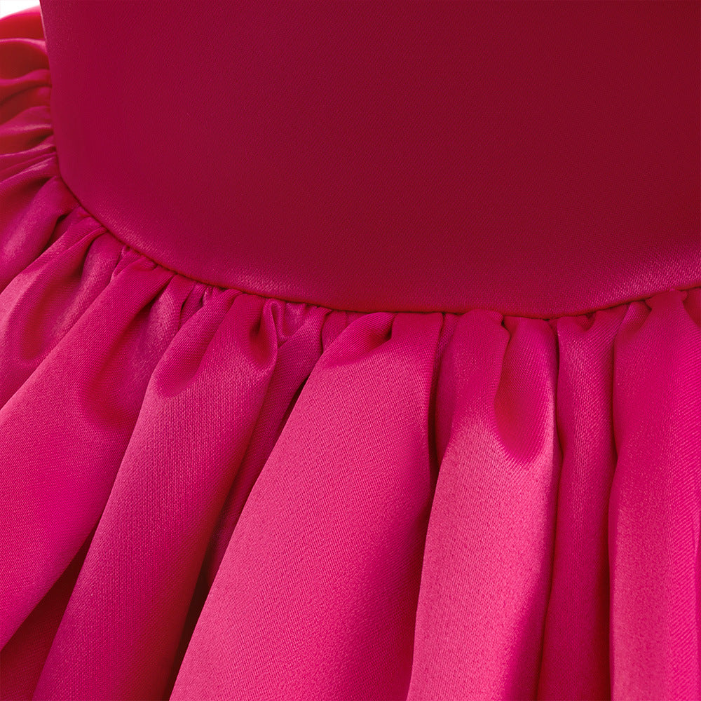 Off-Shoulder Puffy Ball Gown Dress for Girls | Tea Length Princess Party Dress