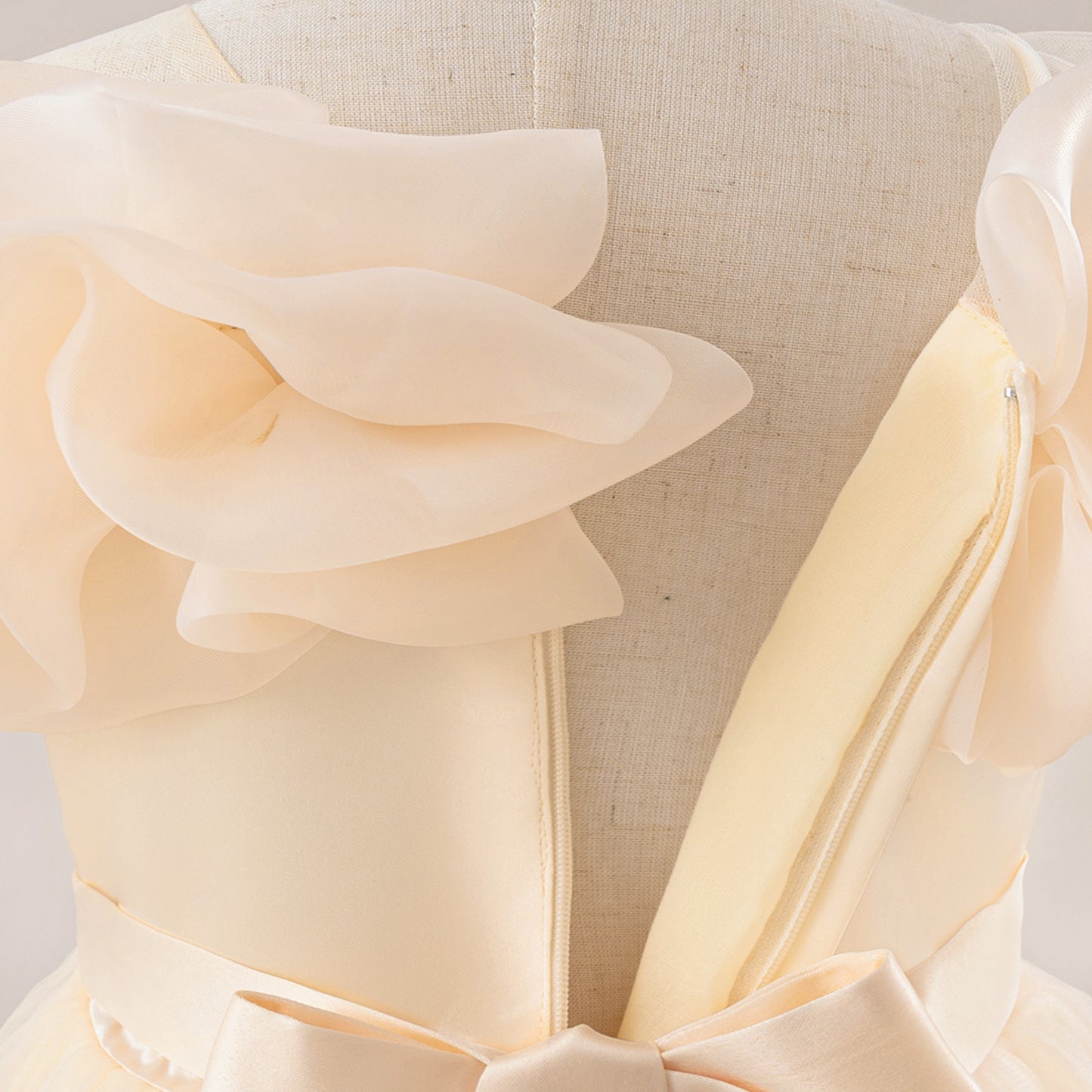 Off Shoulder A-line Tulle Princess Dress for Girls | Maxi Flower Girl Gown