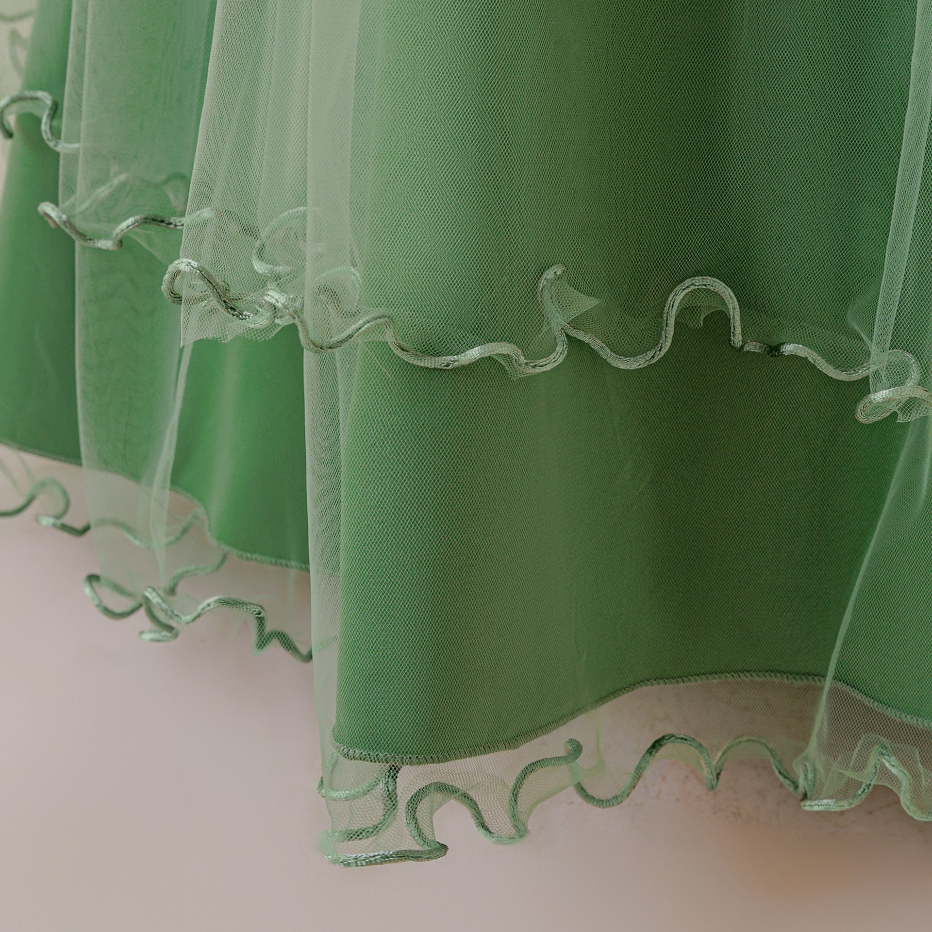 Off Shoulder A-line Tulle Princess Dress for Girls | Maxi Flower Girl Gown