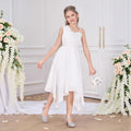 Cute Off-Shoulder White A-Line Princess Dress for Girls