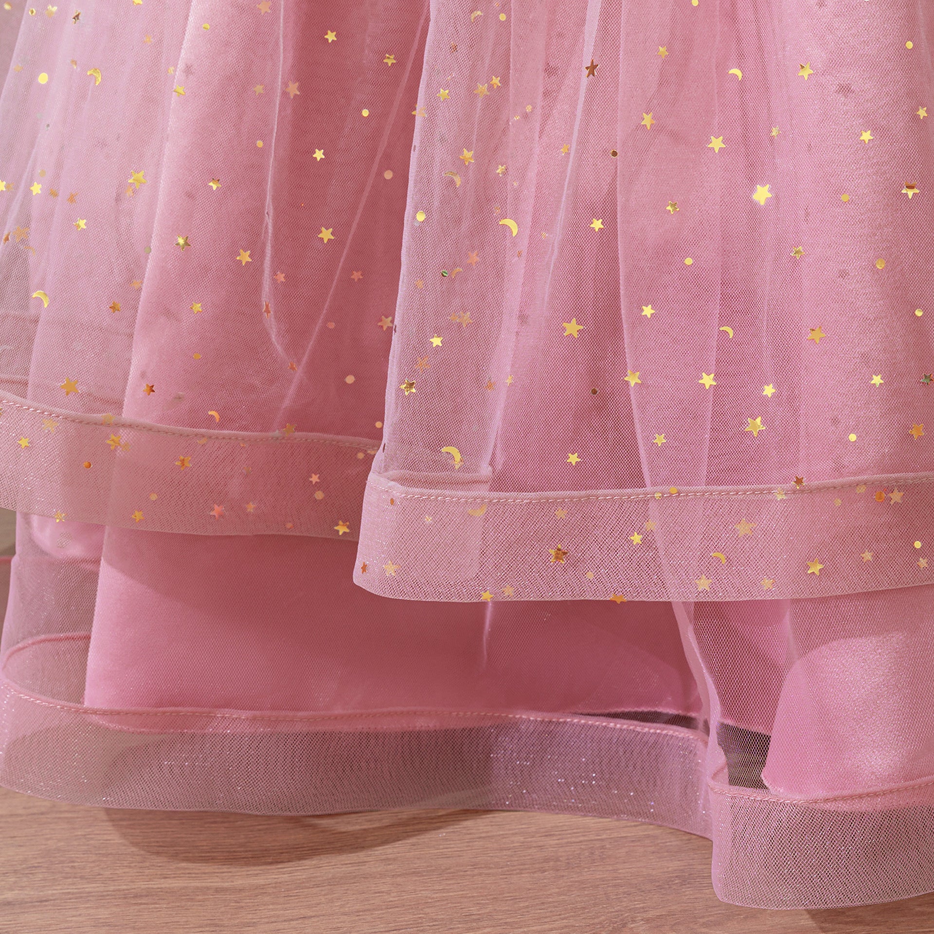 Girls Pink Sequin Maxi Dress – Cute A-line Flower Girl & Party Gown