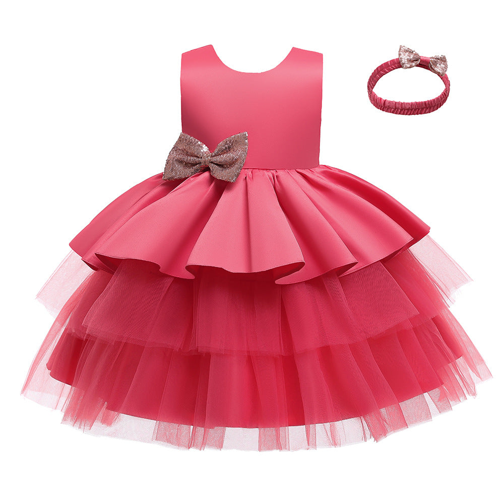 Cute Puffy Ball Gown Dress with Bowknot for Girls | Party & Flower Girl Dress