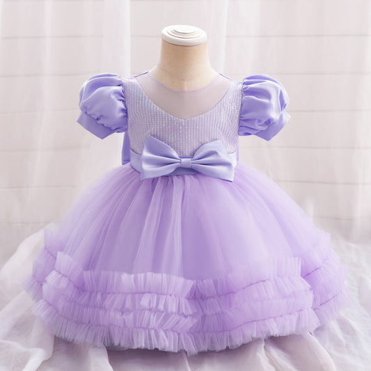 Cute Puffy Ball Gown Dress for Girls - Tea Length Party & Flower Girl Outfit