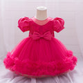 Cute Puffy Ball Gown Flower Girl Dress with Bowknot and Sequins