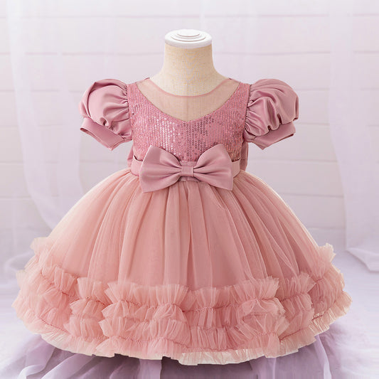 Cute Puffy Ball Gown Dress for Girls - Tea Length Party & Flower Girl Outfit