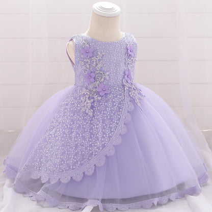 Frocklet Puffy Princess Ball Gown Dress for Baby Girls – Lace & Tulle Party Wear 2