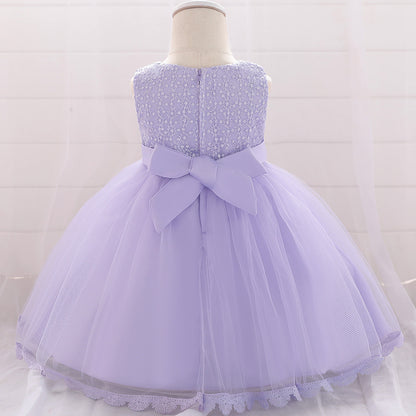 Frocklet Puffy Princess Ball Gown Dress for Baby Girls – Lace & Tulle Party Wear 3