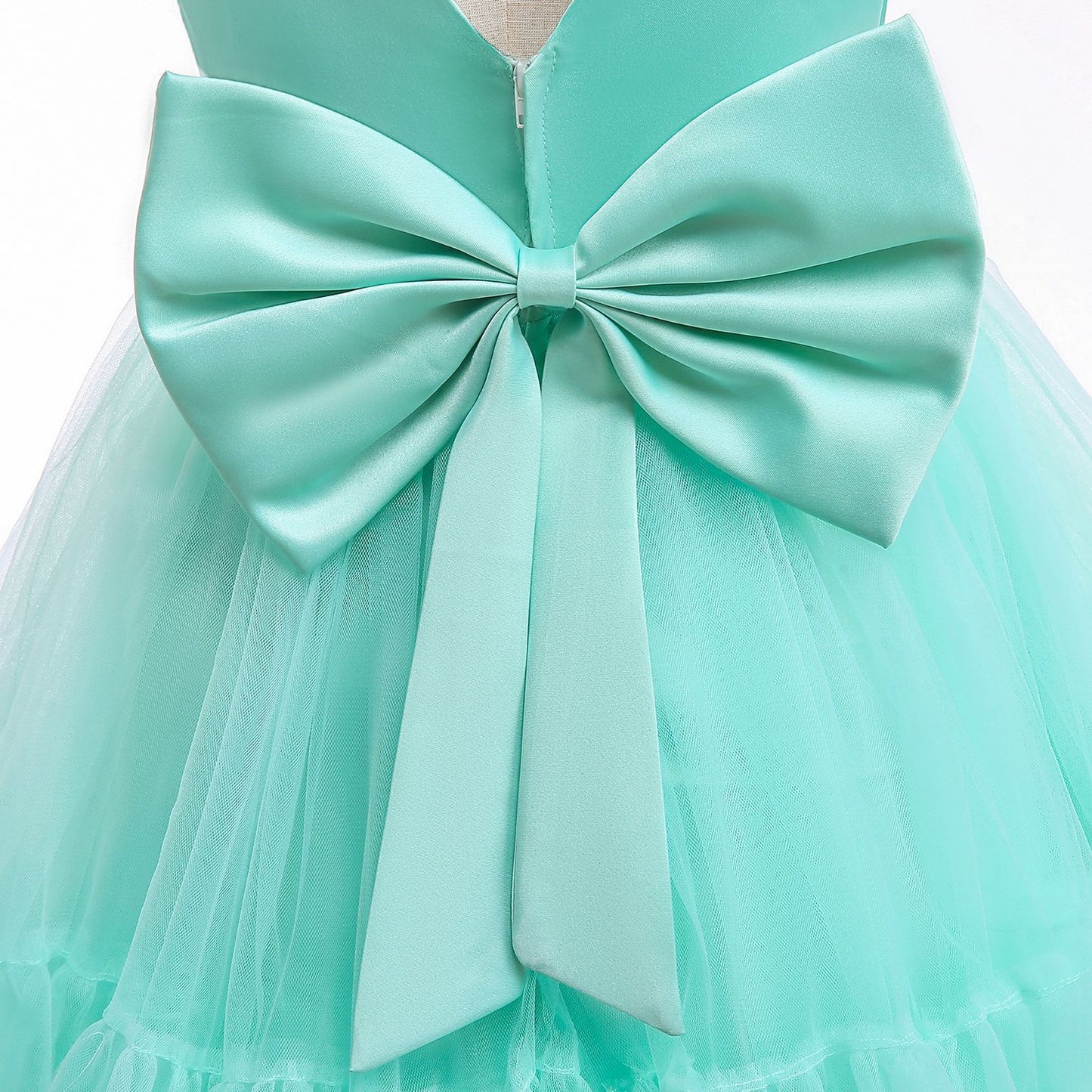 Puffy Ball Gown Princess Dress for Girls Ages 3-10 - Tulle & Satin Party Dress