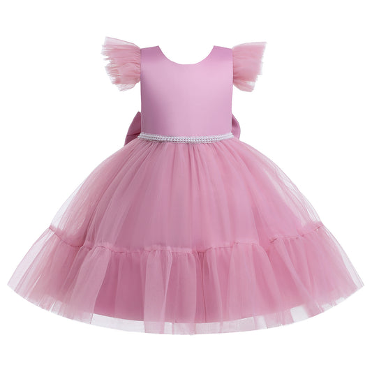 Puffy Ball Gown Princess Dress for Girls Ages 3-10 - Tulle & Satin Party Dress