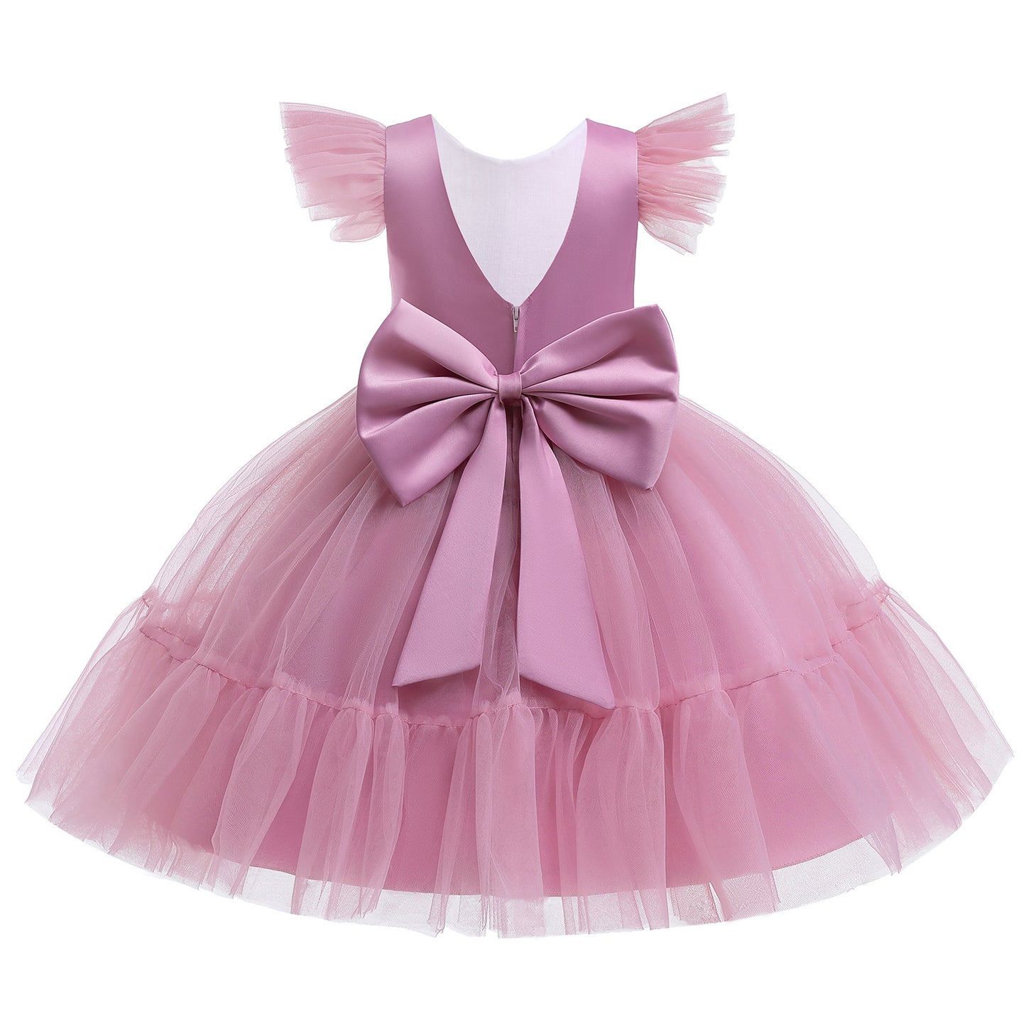 Puffy Ball Gown Princess Dress for Girls Ages 3-10 - Tulle & Satin Party Dress
