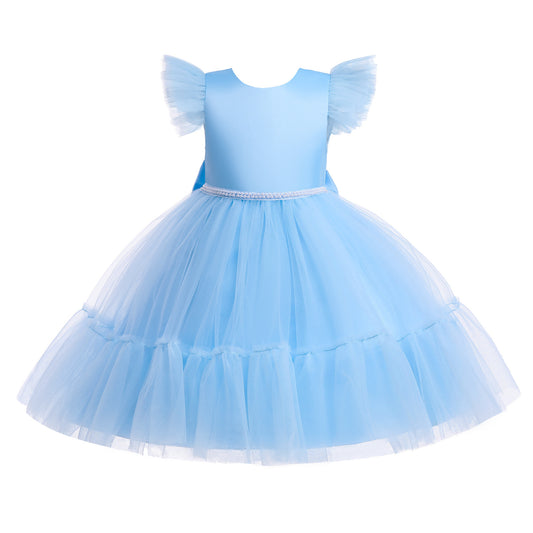 Puffy Ball Gown Princess Dress for Girls Ages 3-10 - Tulle & Satin Party Dress
