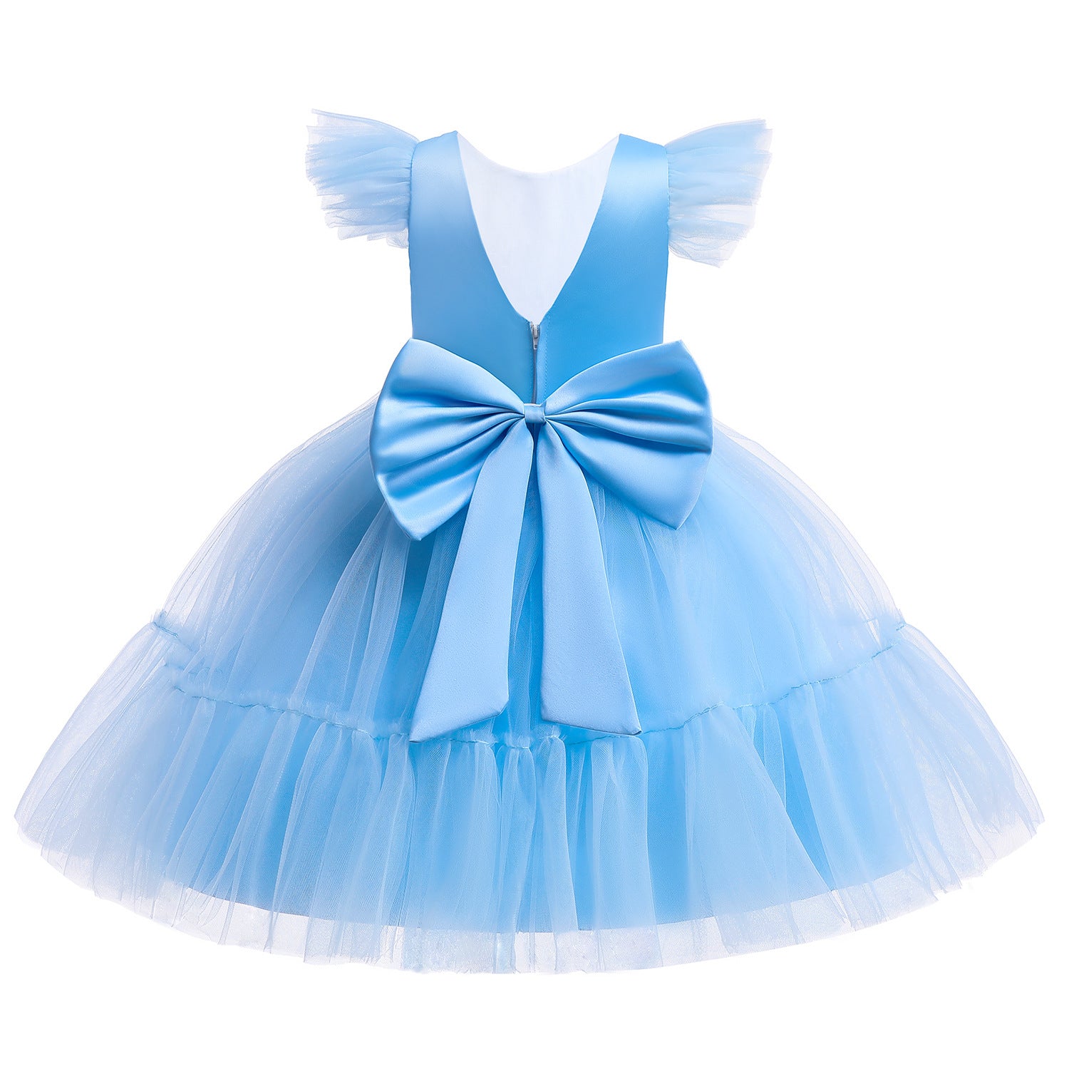 Puffy Ball Gown Princess Dress for Girls Ages 3-10 - Tulle & Satin Party Dress
