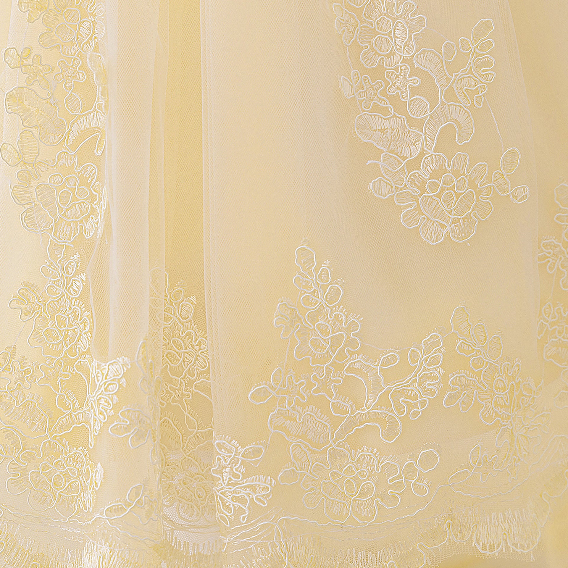 Puffy High-Low Tulle Princess Dress for Girls with Lace and Bow – Party, Wedding & Formal