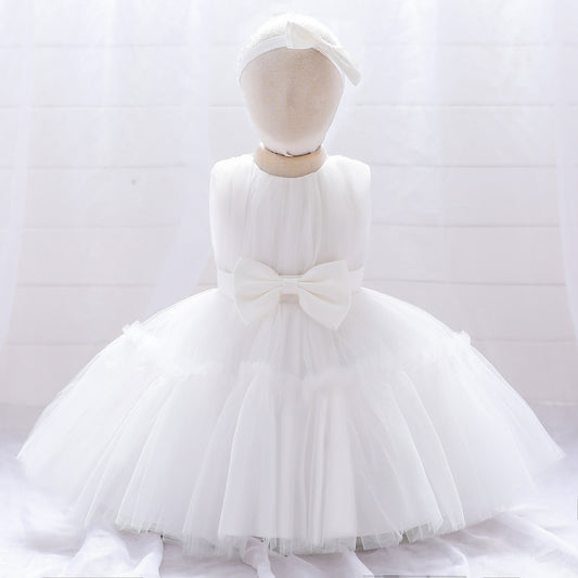 Adorable Puffy Ball Gown Mesh Dress for Girls | Flower Girl & Party Outfits