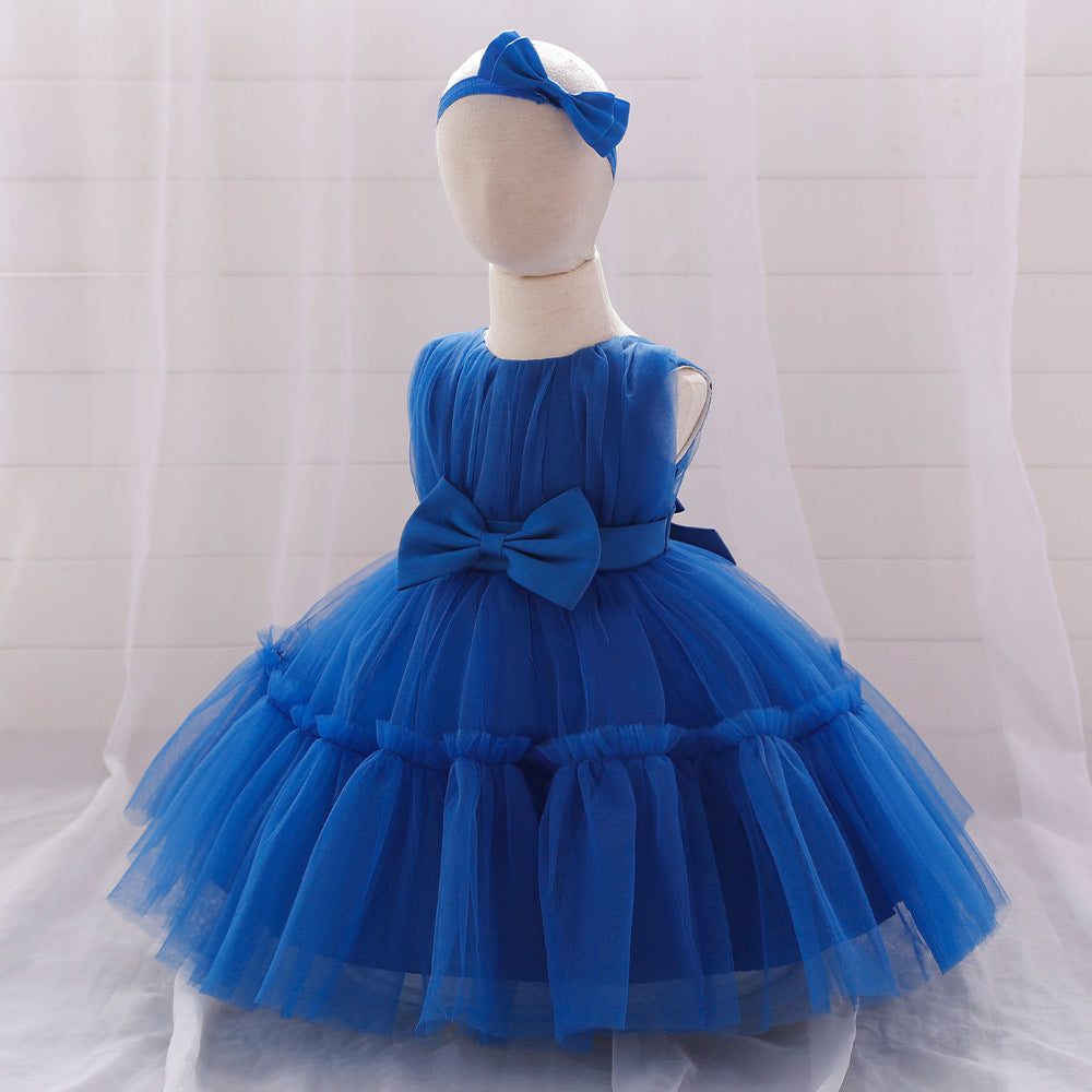 Adorable Puffy Ball Gown Mesh Dress for Girls | Flower Girl & Party Outfits