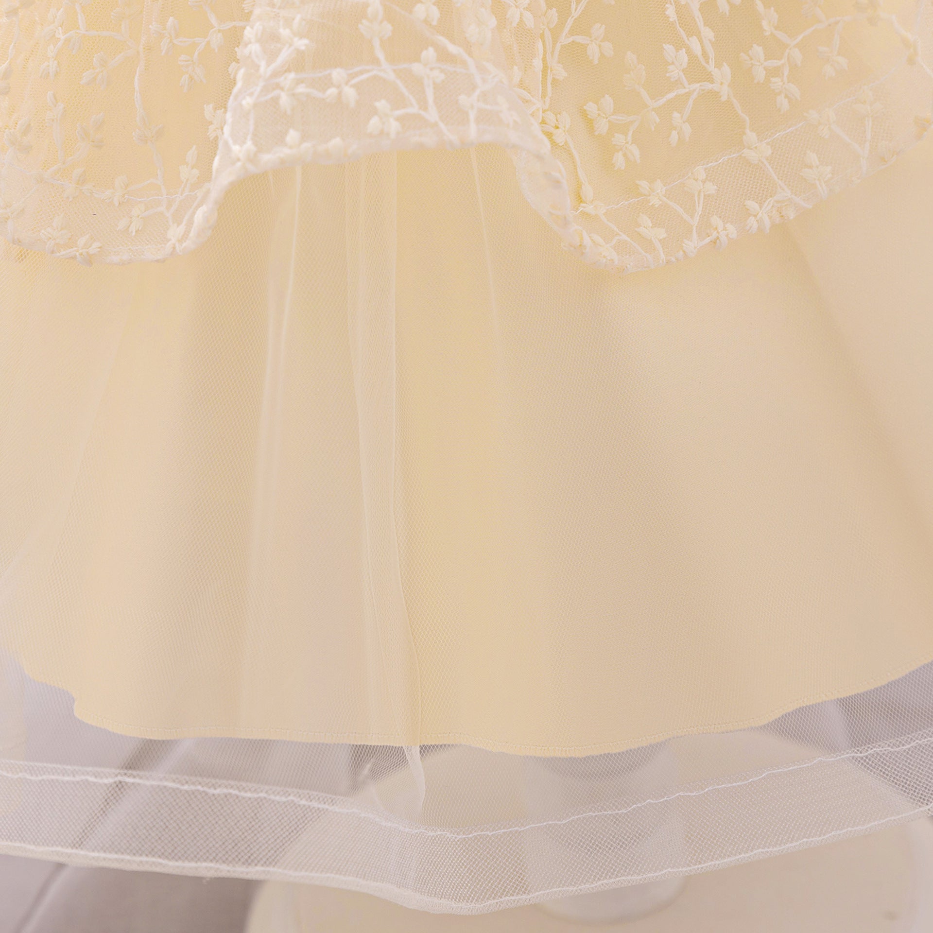 Puffy Off-Shoulder Tulle Princess Dress for Baby Girls | Embroidered Tea Length Party Gown