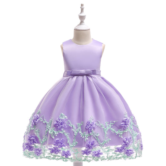 Puffy Princess Tulle Dress for Girls - Tea Length Ball Gown for Parties & Weddings