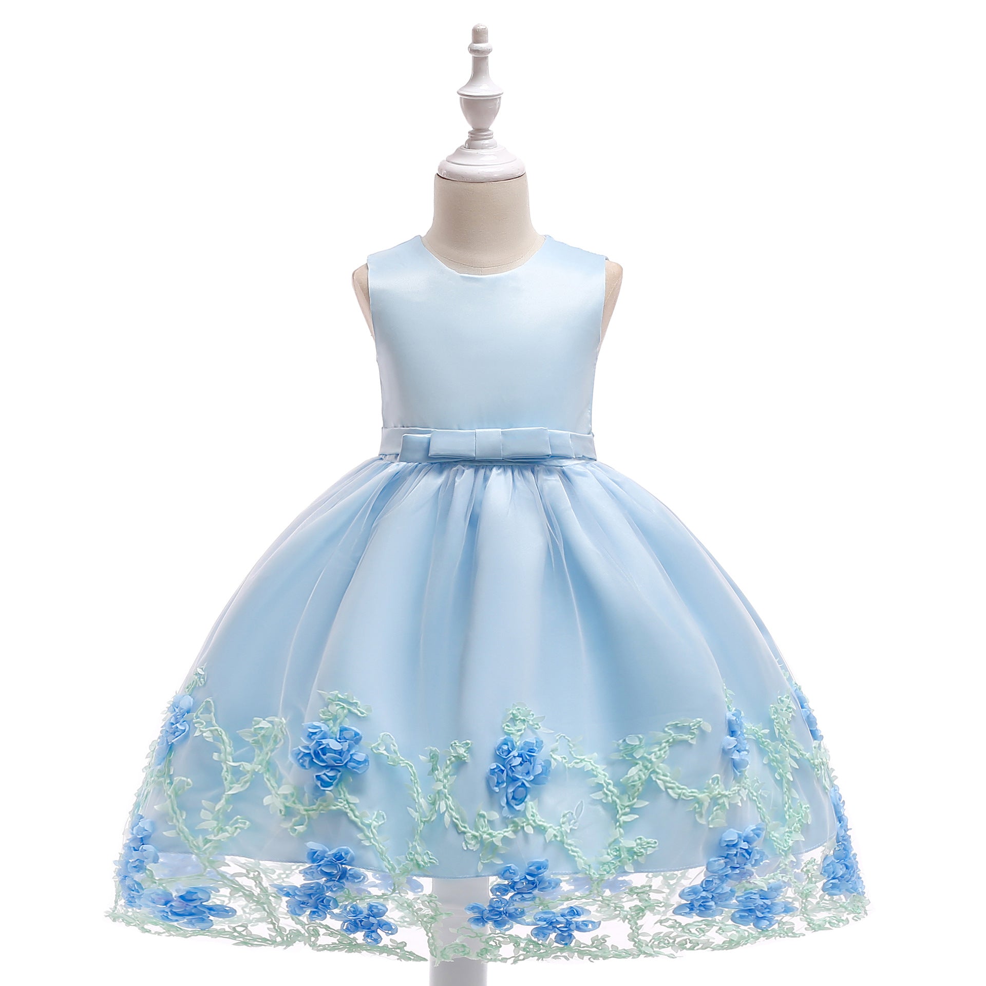 Puffy Princess Tulle Dress for Girls - Tea Length Ball Gown for Parties & Weddings