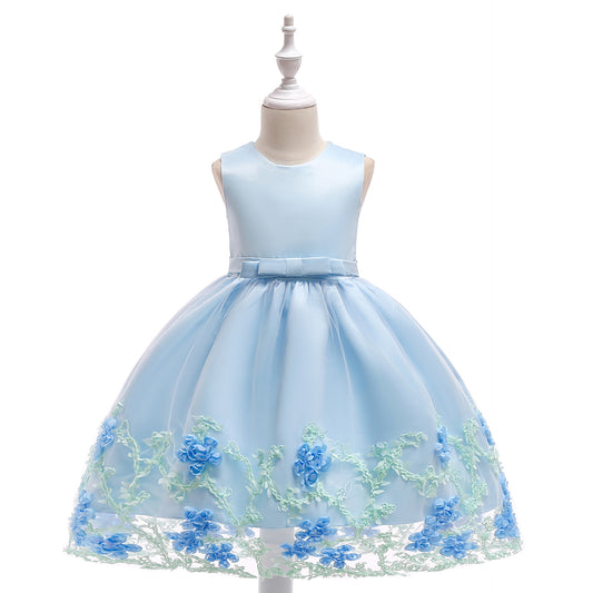 Puffy Princess Tulle Dress for Girls - Tea Length Ball Gown for Parties & Weddings