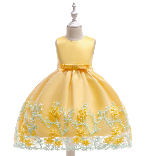Puffy Princess Tulle Dress for Girls - Tea Length Ball Gown for Parties & Weddings