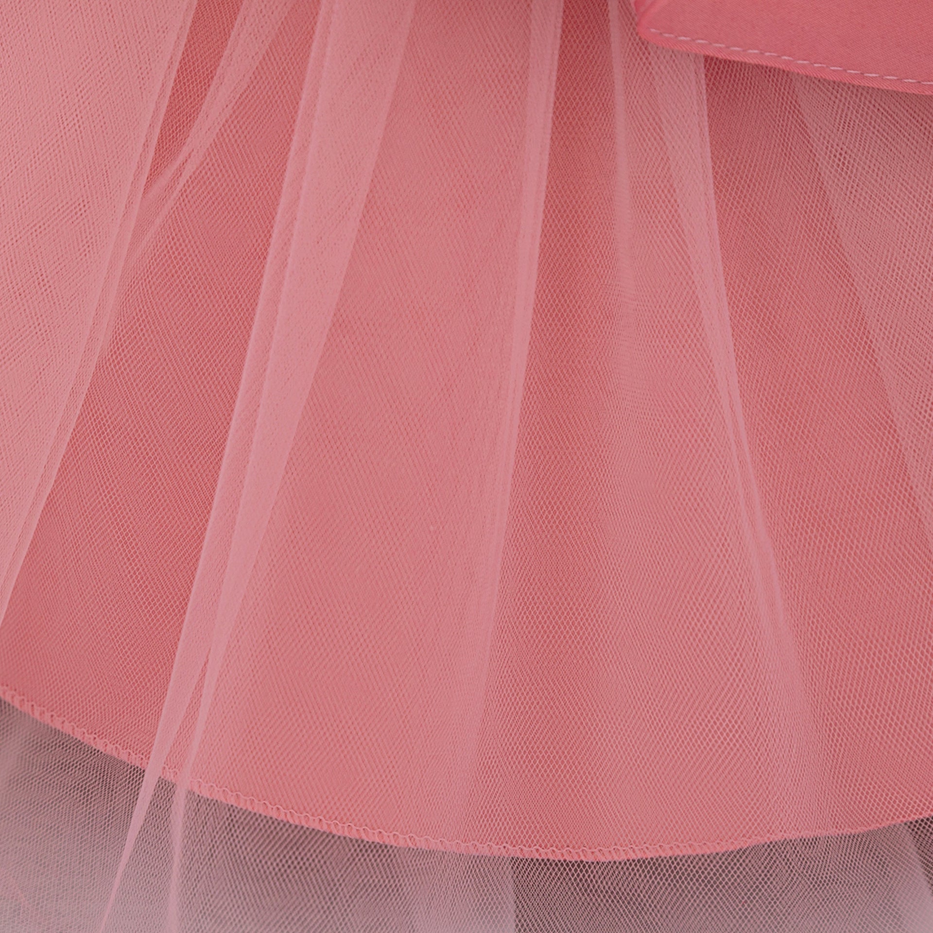Puffy Satin Floral Embroidered Birthday Dress – Tea Length Princess Gown for Toddlers