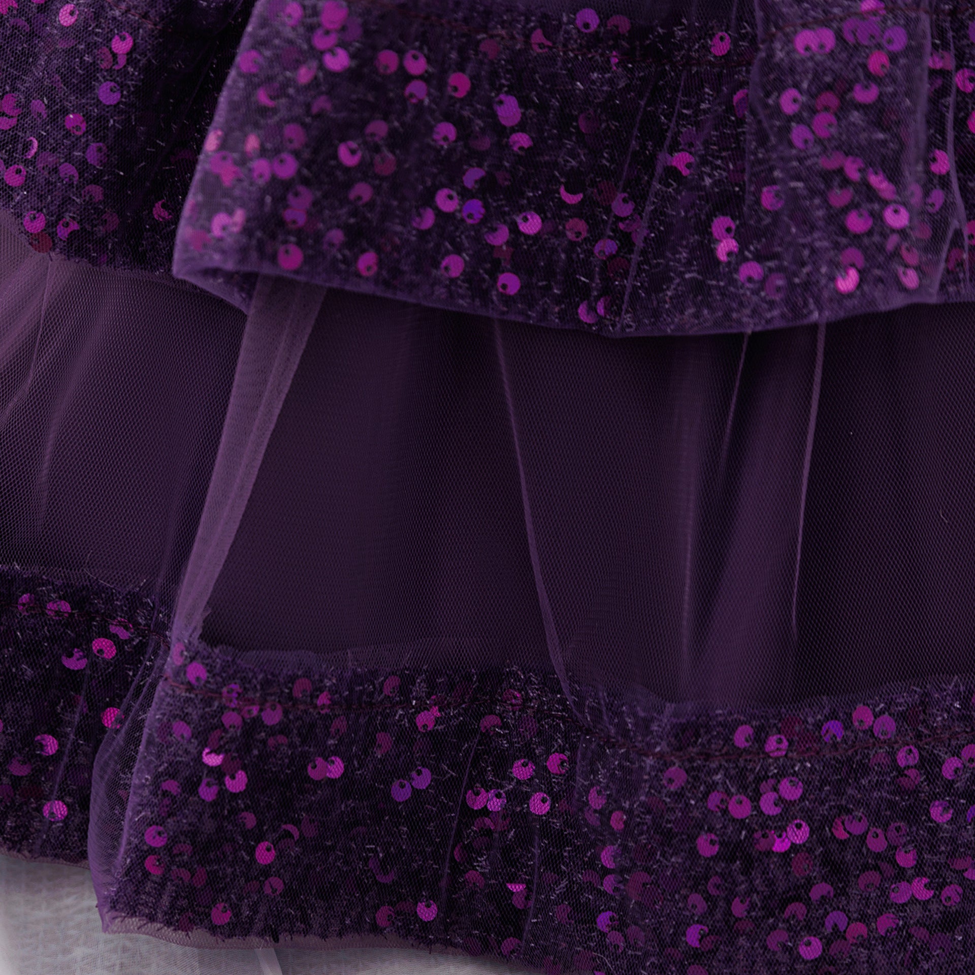Puffy Sequin Princess Ball Gown Dress for Girls Tea Length – Cute Off Shoulder Flower Girl Outfit