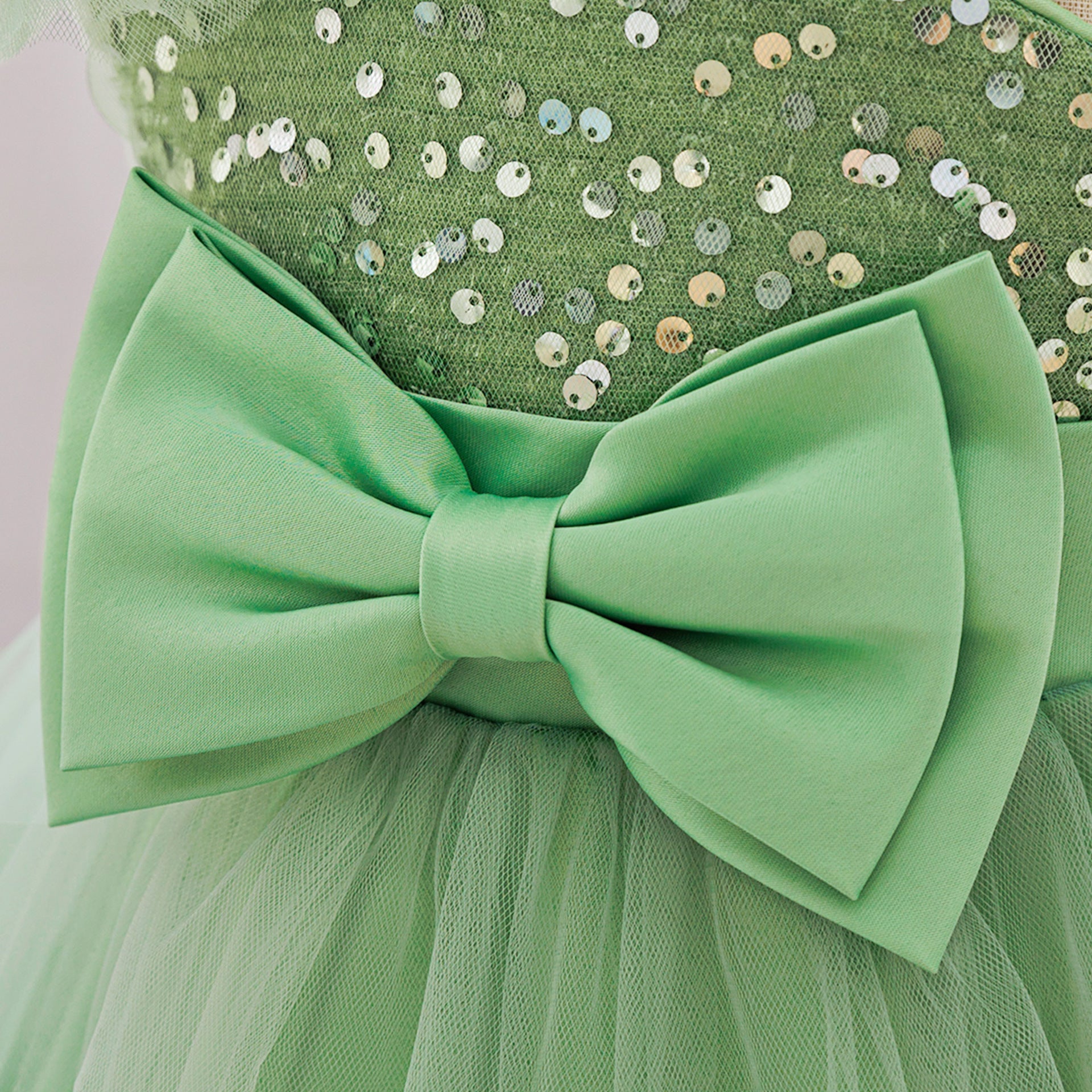 Puffy Sequin Princess Ball Gown Dress for Girls Tea Length – Cute Off Shoulder Flower Girl Outfit