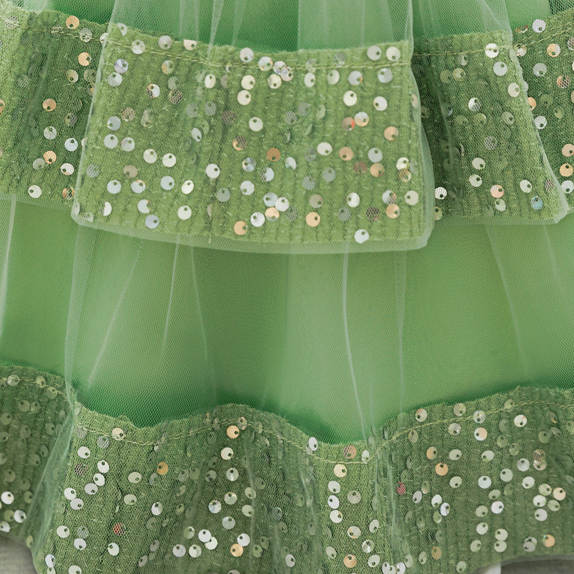Puffy Sequin Princess Ball Gown Dress for Girls Tea Length – Cute Off Shoulder Flower Girl Outfit