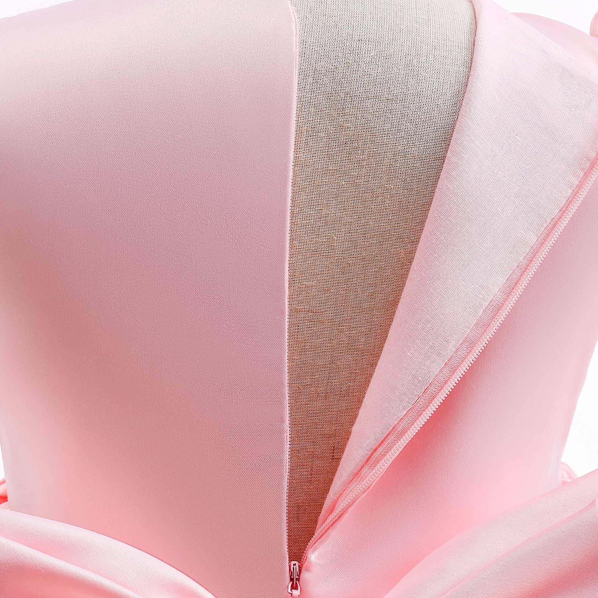 Puffy Tea-Length Satin Ball Gown Dress for Girls - Flower Girl & Party Wear