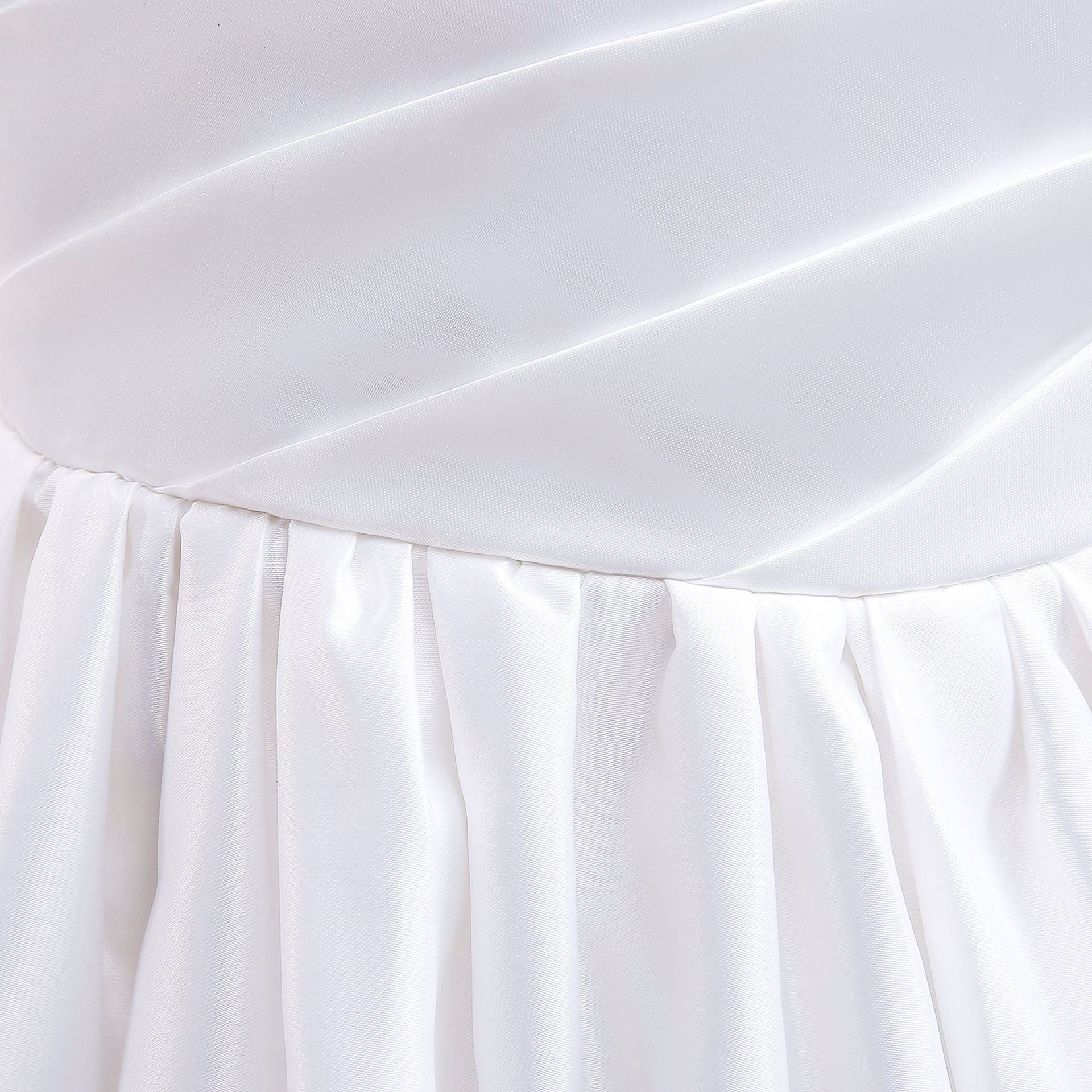 Puffy Tea-Length Satin Ball Gown Dress for Girls - Flower Girl & Party Wear