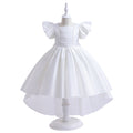 Cute Satin Princess Dress with Bowknot and Ruffle Trim