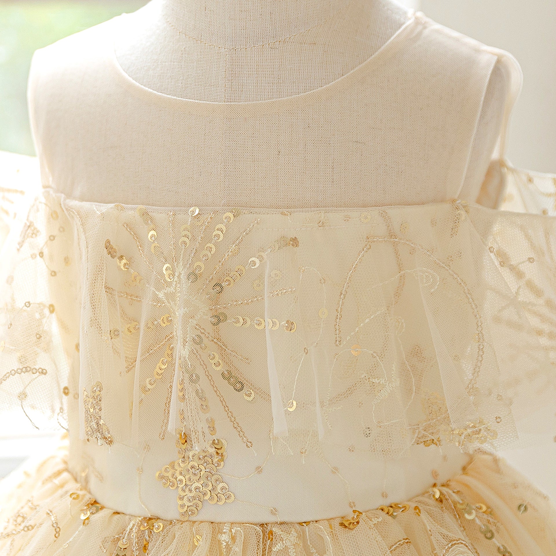Sequin High-Low Off Shoulder Princess Dress for Girls (Ages 3-10)