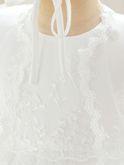 Frocklet Sleeveless White A-line Lace Baby Dress – Perfect Flower Girl & Party Dress 6