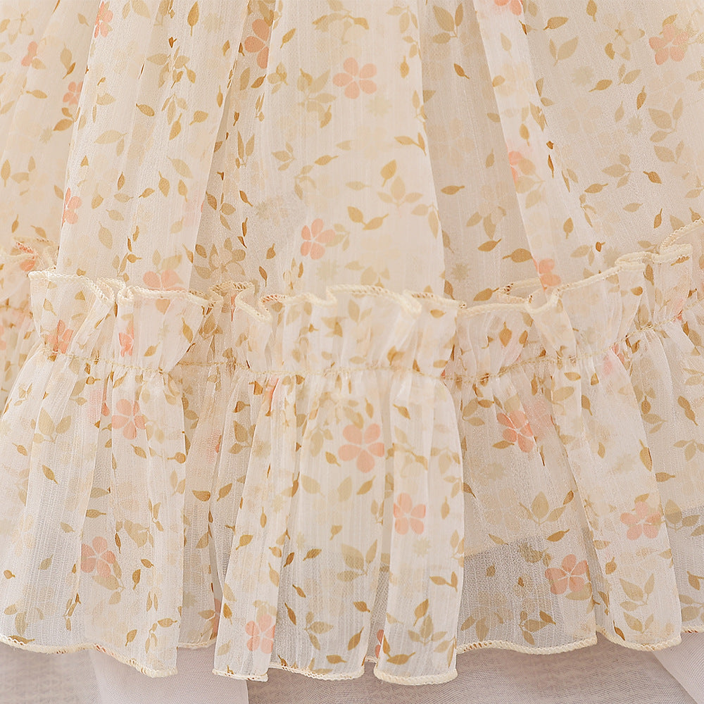 Adorable Yellow Floral Tulle Baby Dress for Parties & Holidays (9-24M)
