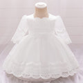 Embroidered Lace Puffy Baby Dress for Parties and Special Occasions