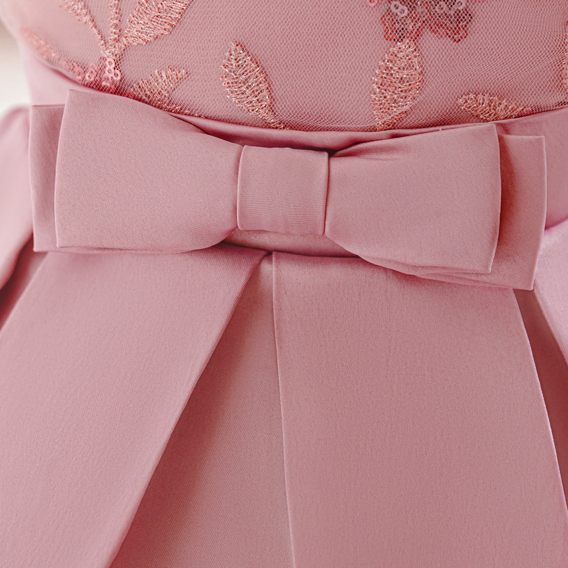 Cute Puffy High-Low Satin Ball Gown for Little Girls – Party & Flower Girl Dress