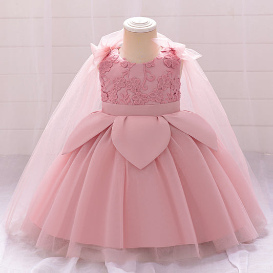 Cute Puffy Embroidered Tulle Ball Gown Dress for Girls (9M-4Y)