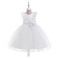 Floral Tulle Tea-Length Princess Dress for Girls