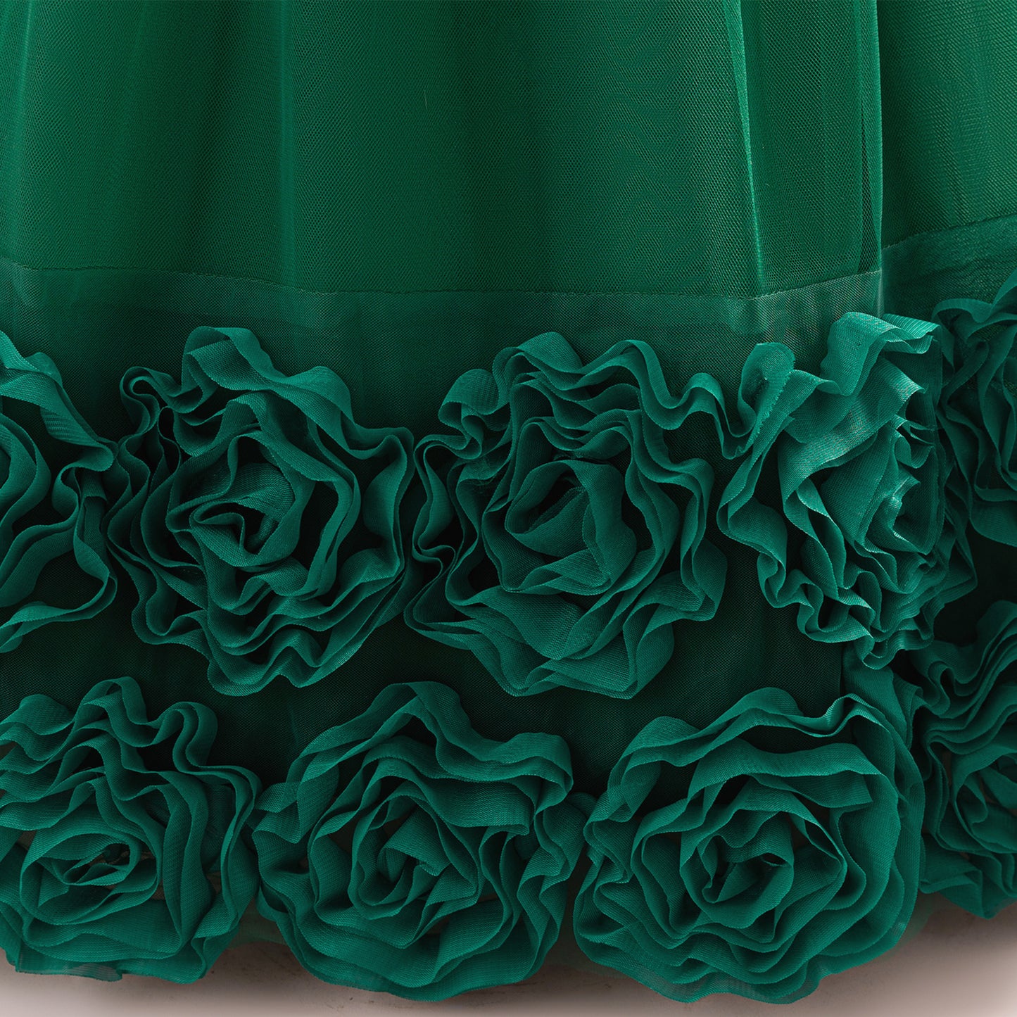 Cute Sequin Tulle Maxi Dress for Girls - Floral A-Line Princess Gown