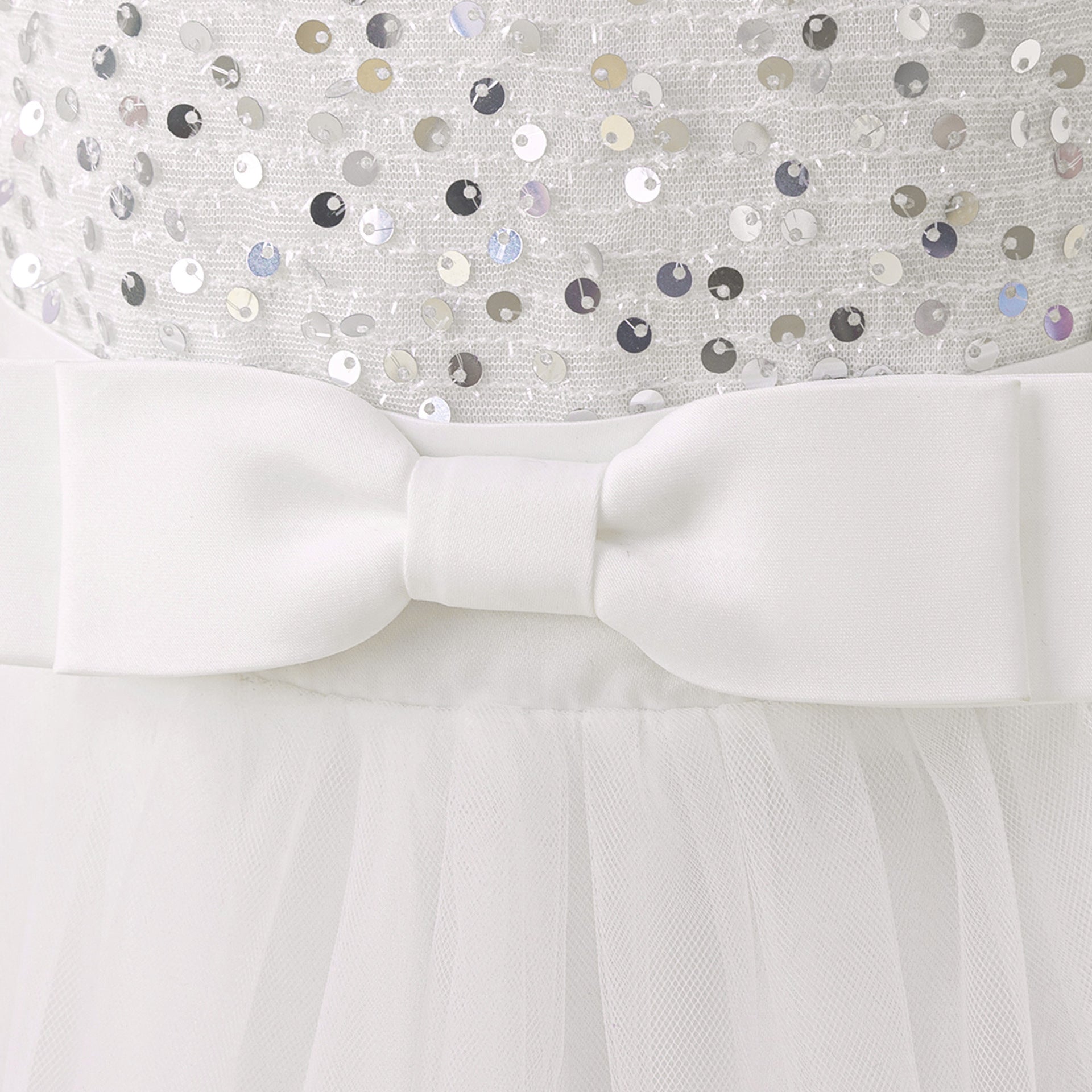 Cute Sequin Tulle Maxi Dress for Girls - Floral A-Line Princess Gown