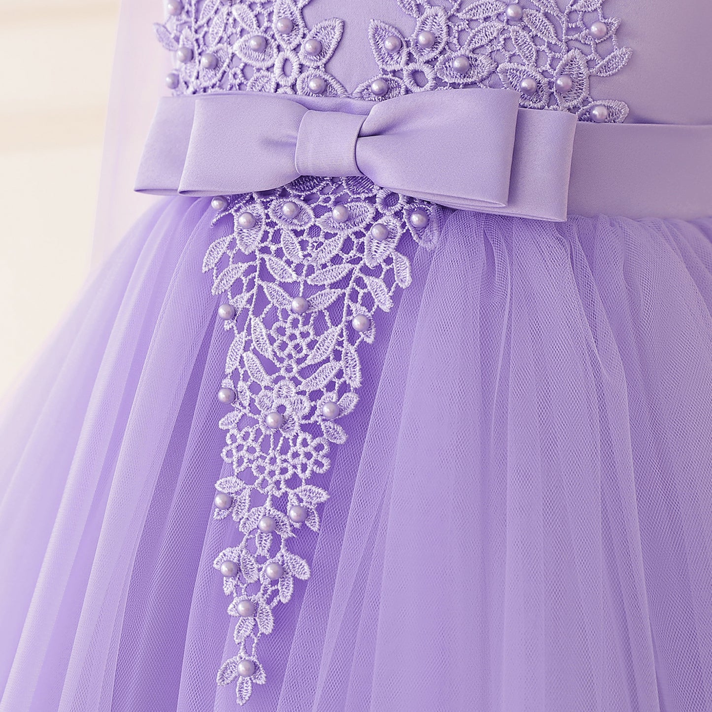 Adorable A-Line Tulle & Lace 3D Flower Girl Dress for Parties & Weddings